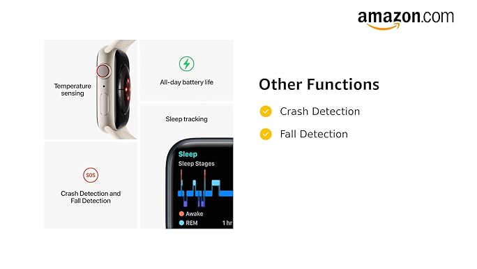 Amazon.com: Apple Watch Series 8 (GPS+Cellular, 45mm